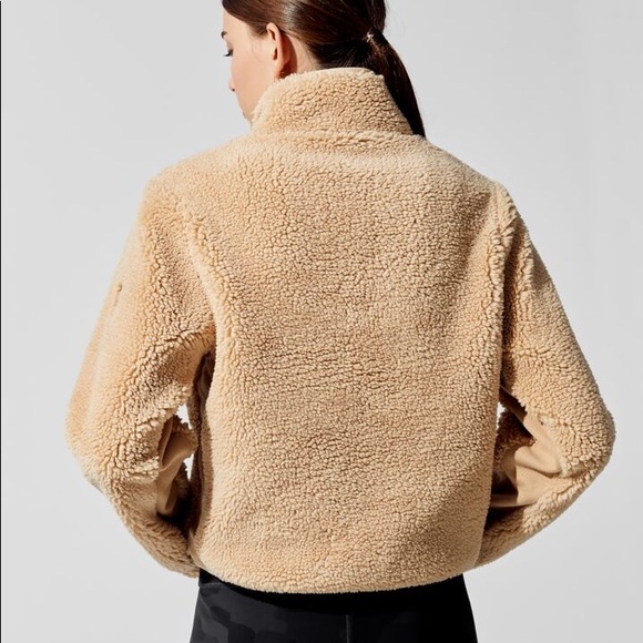 ALO Yoga Shanti Half Zip Sherpa Teddy Coat Jacket - Picture 4 of 13